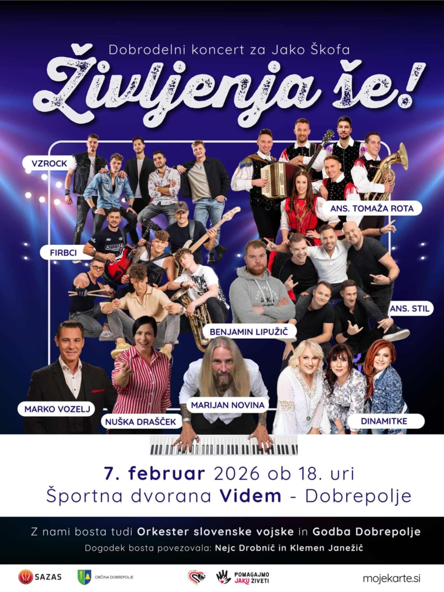 Dobrodelni koncert za Jako Škofa - Življenja še!